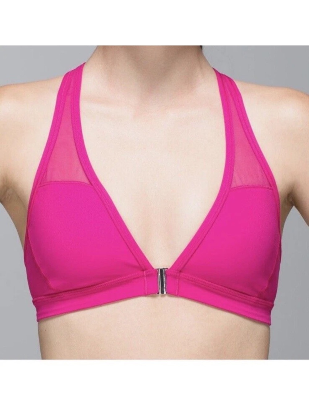 lululemon athletica Hot Pink Front Zip Sports Bra